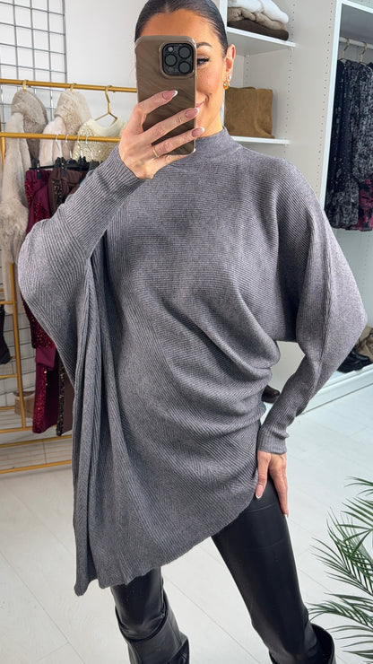 Cassie Asymmetric Batwing Jumper