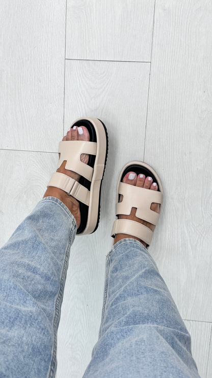 Amel Gladiator Platform Slider Sandal