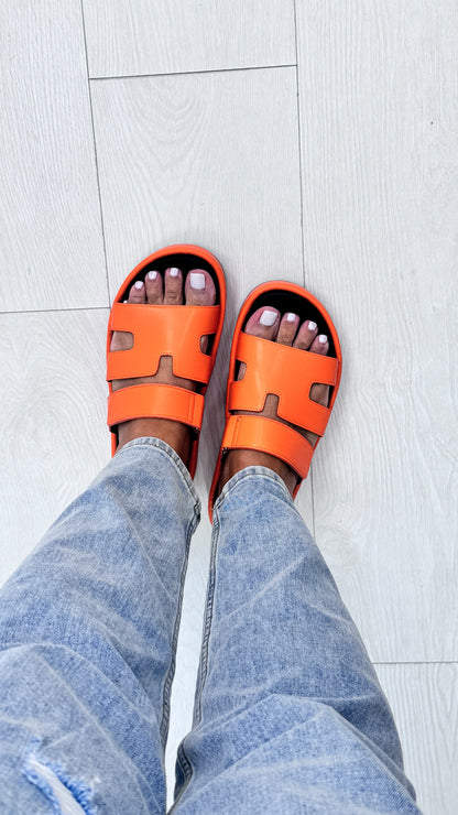 Amel Gladiator Platform Slider Sandal