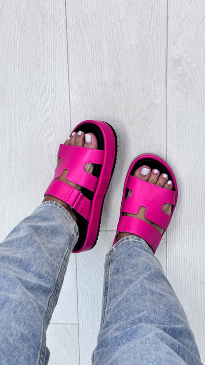 Amel Gladiator Platform Slider Sandal