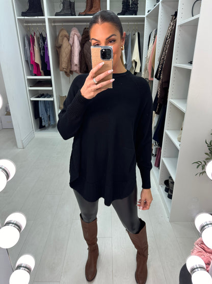 Tillie Pocket Front Zig Zag Detailed Jumper