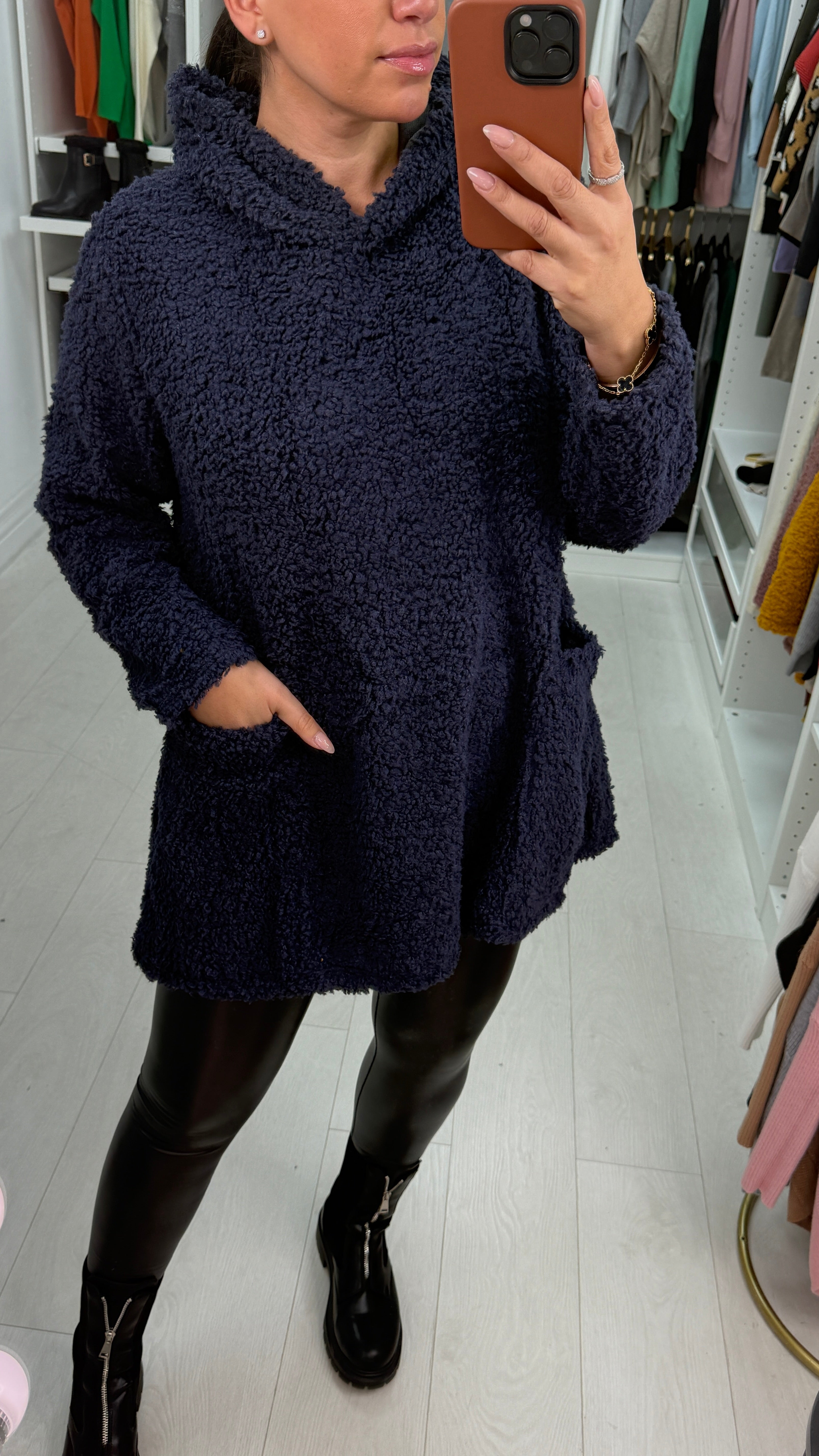 Keeney Oversized Teddy Hoodie Jumper