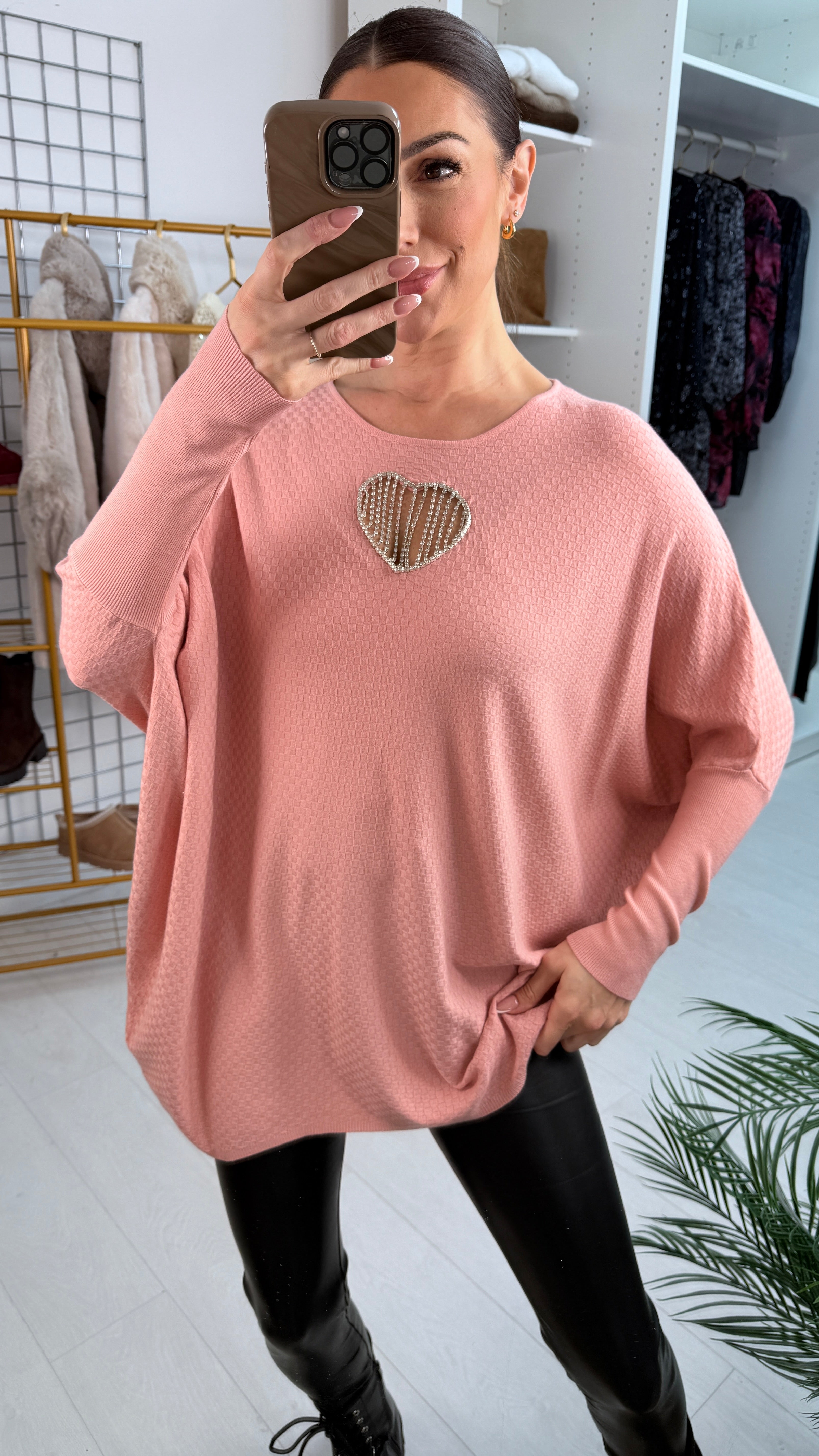 Dillon Diamante Link Cut Out Jumper