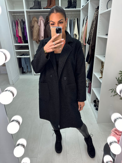 Zeldina Boucle Longline Coat
