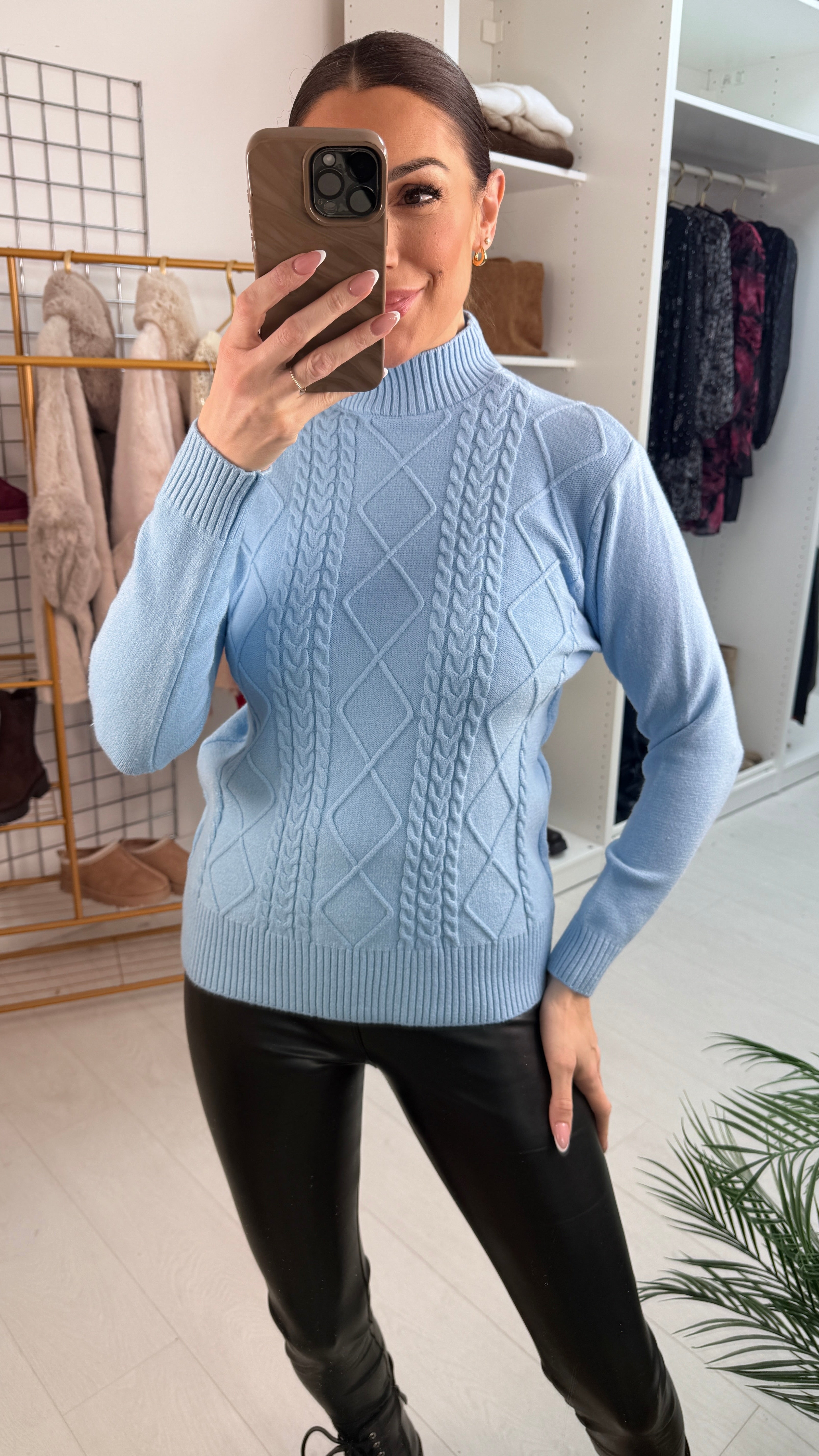 Valli Cashmere Mix Cable Knit Jumper