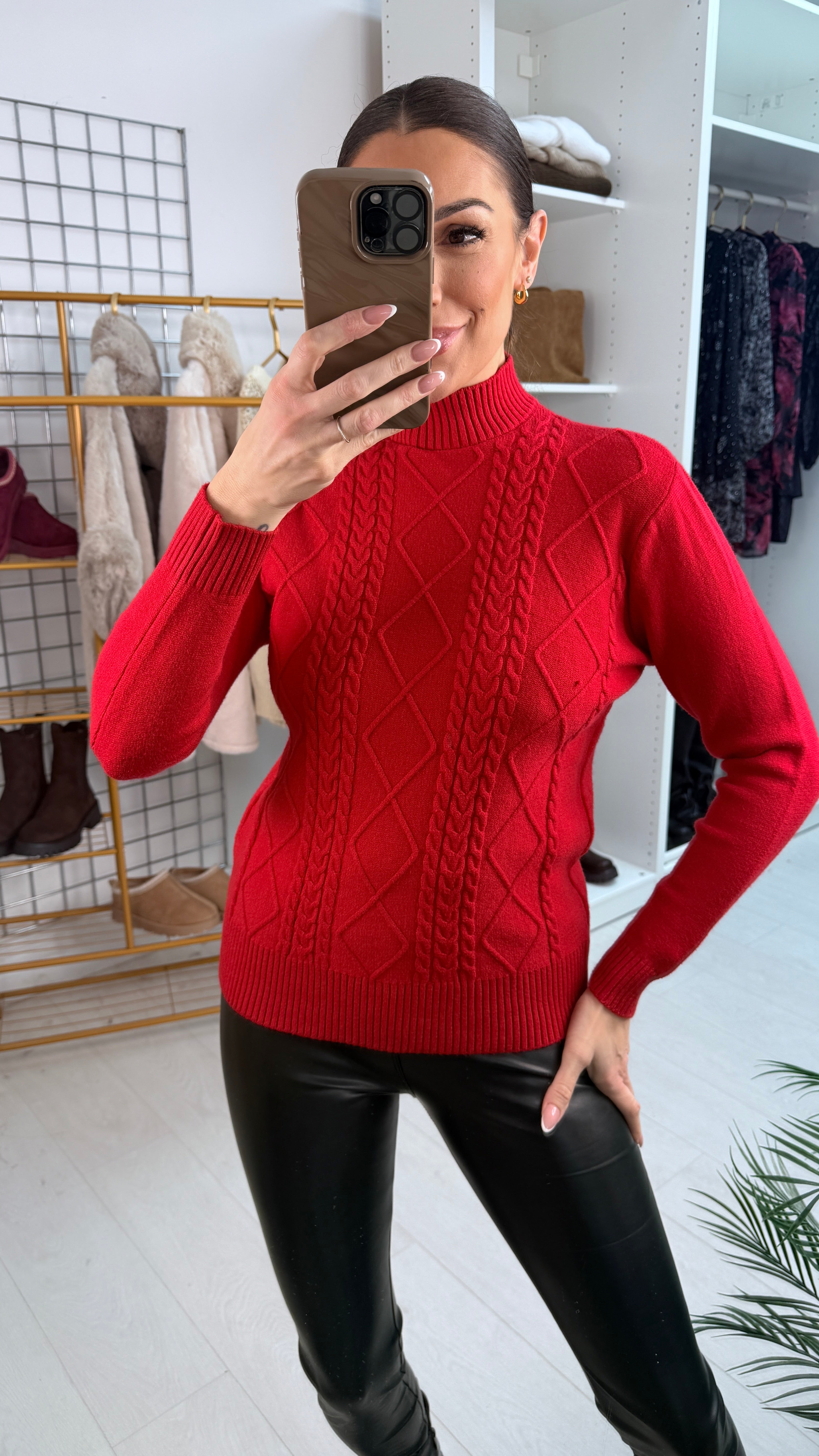 Valli Cashmere Mix Cable Knit Jumper