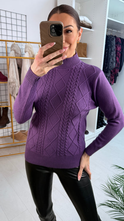 Valli Cashmere Mix Cable Knit Jumper