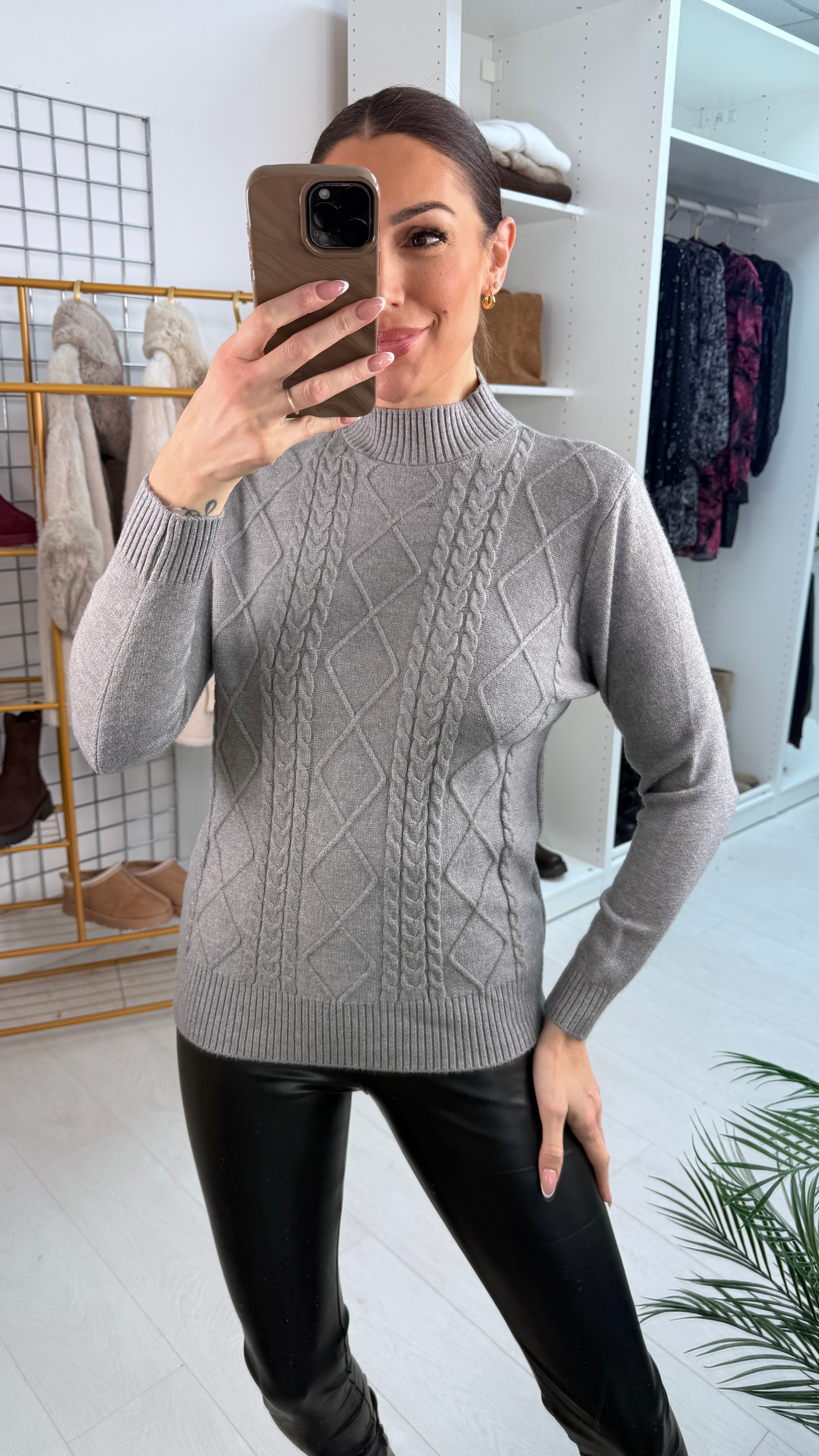 Valli Cashmere Mix Cable Knit Jumper