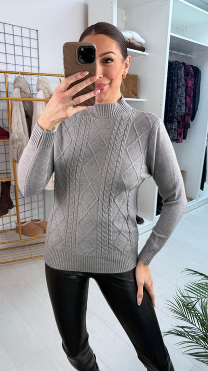 Valli Cashmere Mix Cable Knit Jumper
