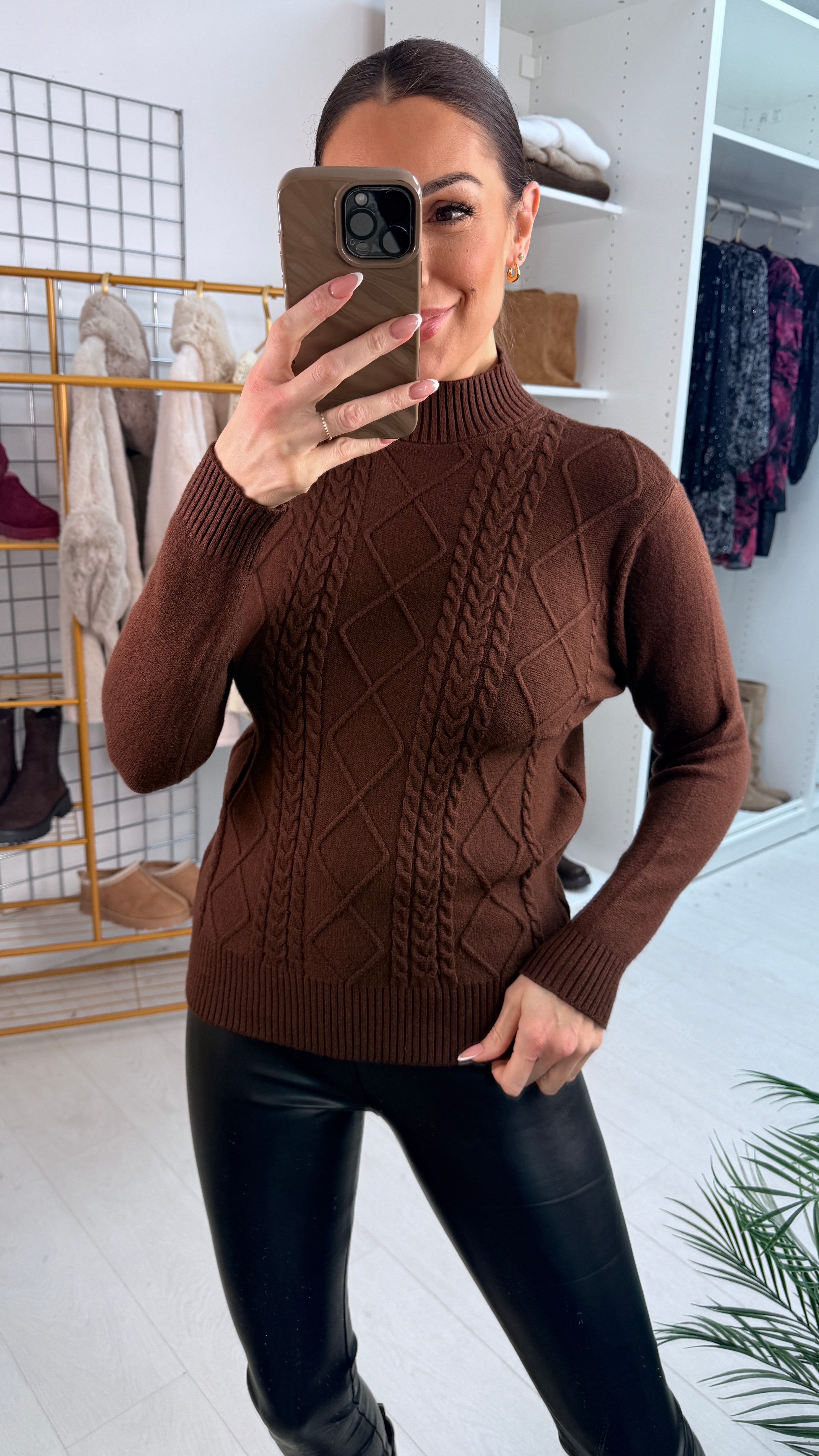 Valli Cashmere Mix Cable Knit Jumper