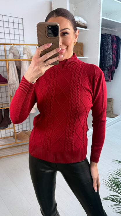 Valli Cashmere Mix Cable Knit Jumper