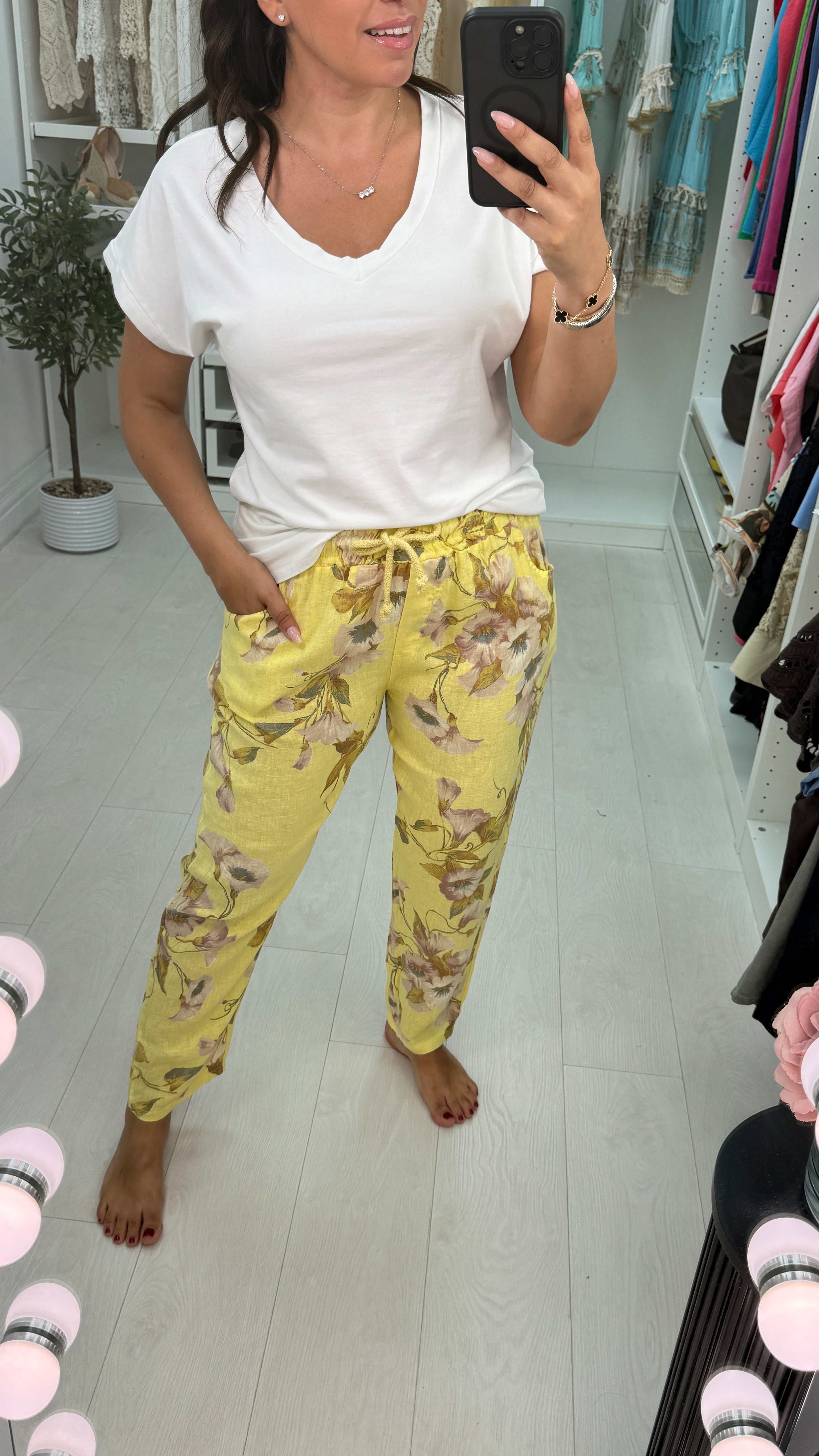 Yazz Floral Print Relaxed Fit Trousers