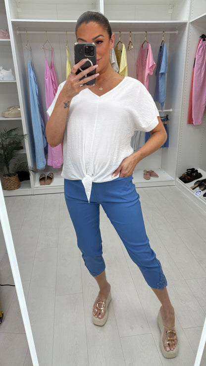 Mikaela Crochet Detail 3/4 Length Magic Trousers