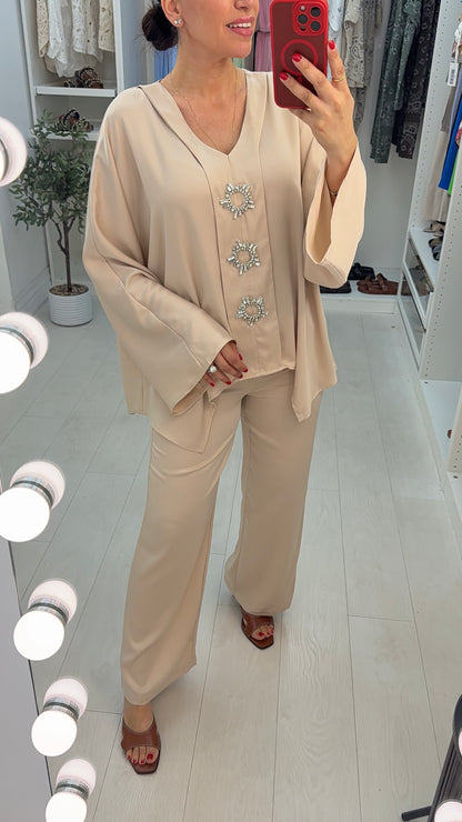 Maizy Embellished Loose Fit Co-Ord Set