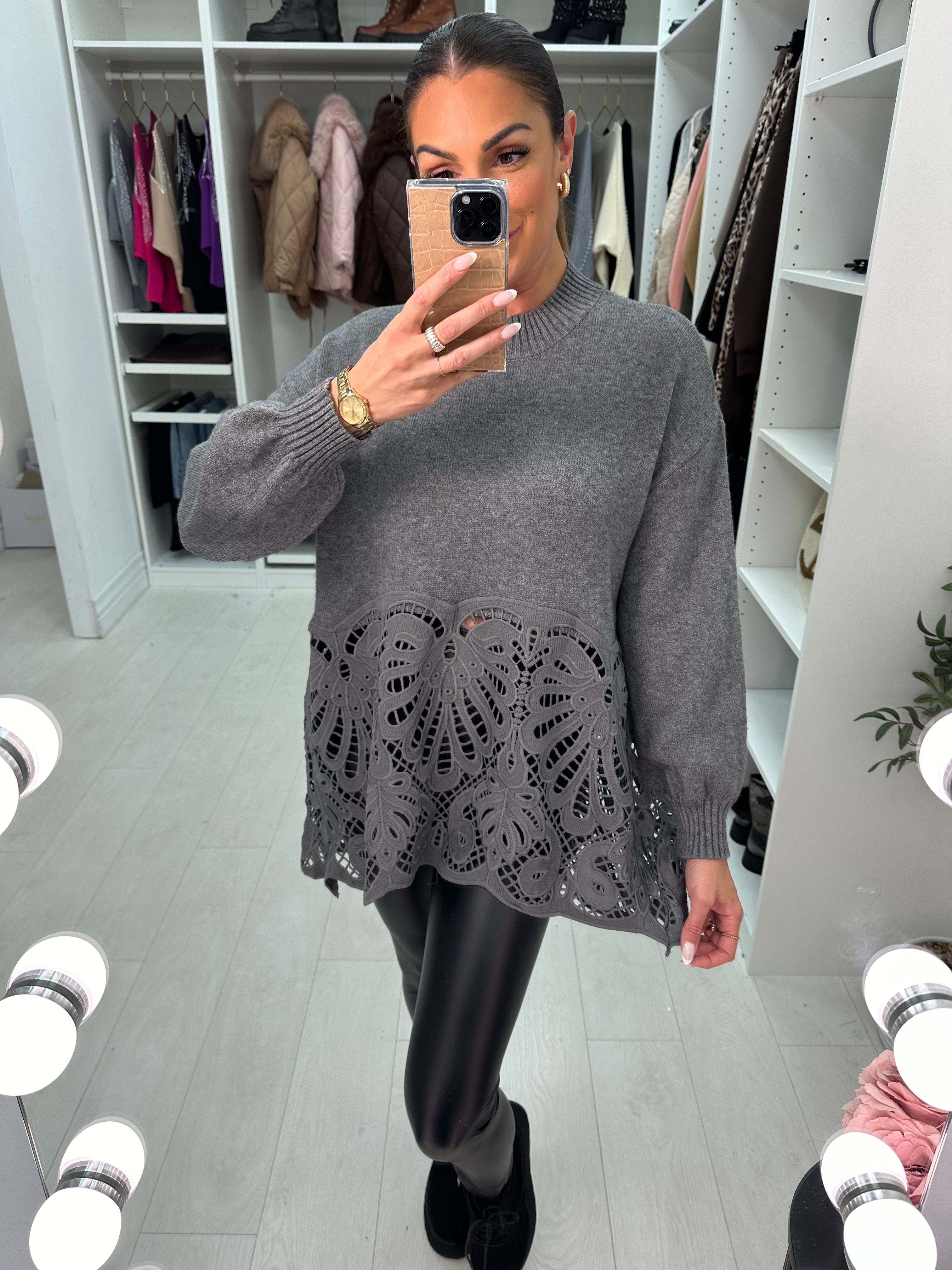 Tasha Crochet Detail Jumper