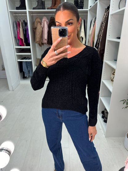 Rosie Plain Cable Knit Corduroy Jumper