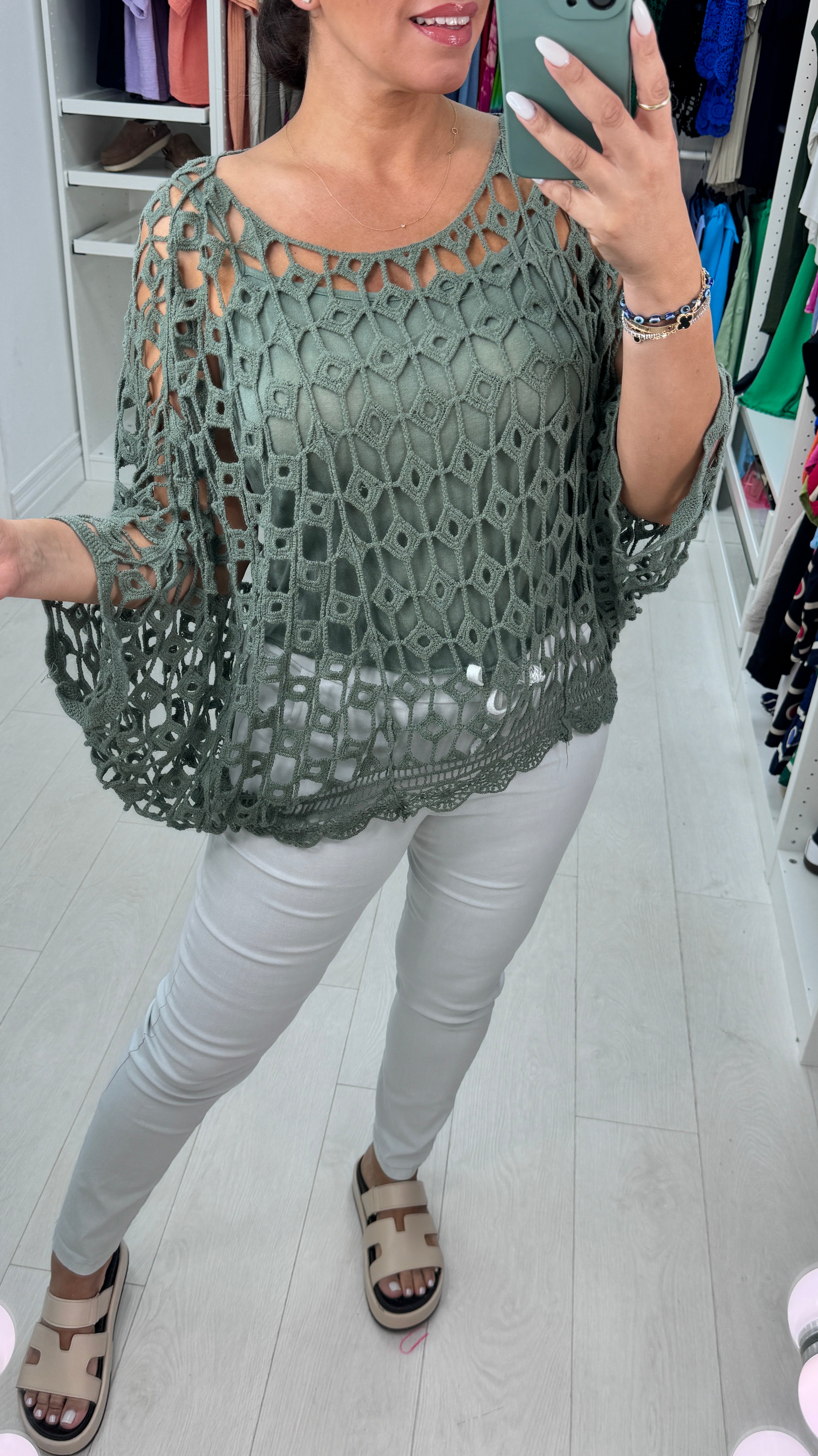 Queensland Crochet Batwing Top