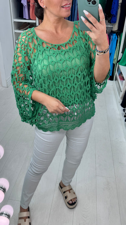 Queensland Crochet Batwing Top