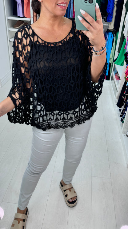 Queensland Crochet Batwing Top