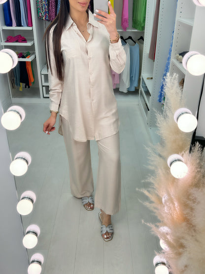 Lilica Lightweight Shirt & Wide Leg Trouser Co-Ords