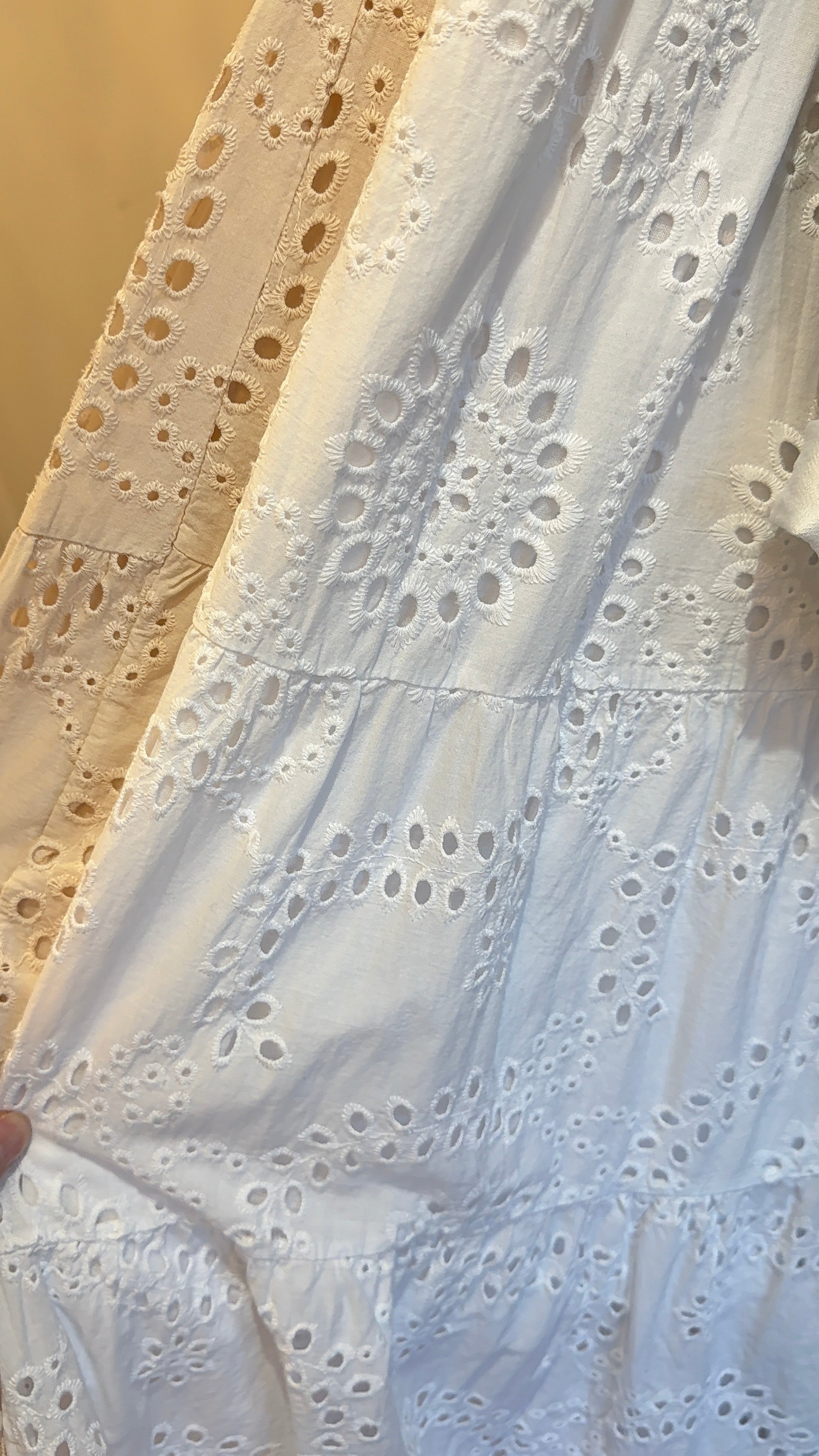 Adriana Broidery Anglaise Belted Midi Skirt