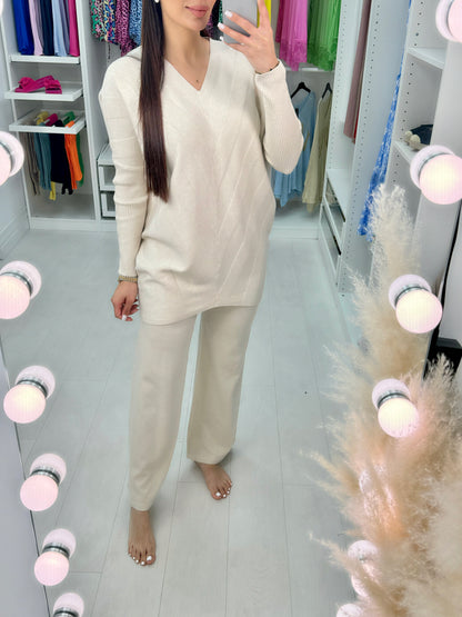 Karine Asymmetric Detail Loungewear Set