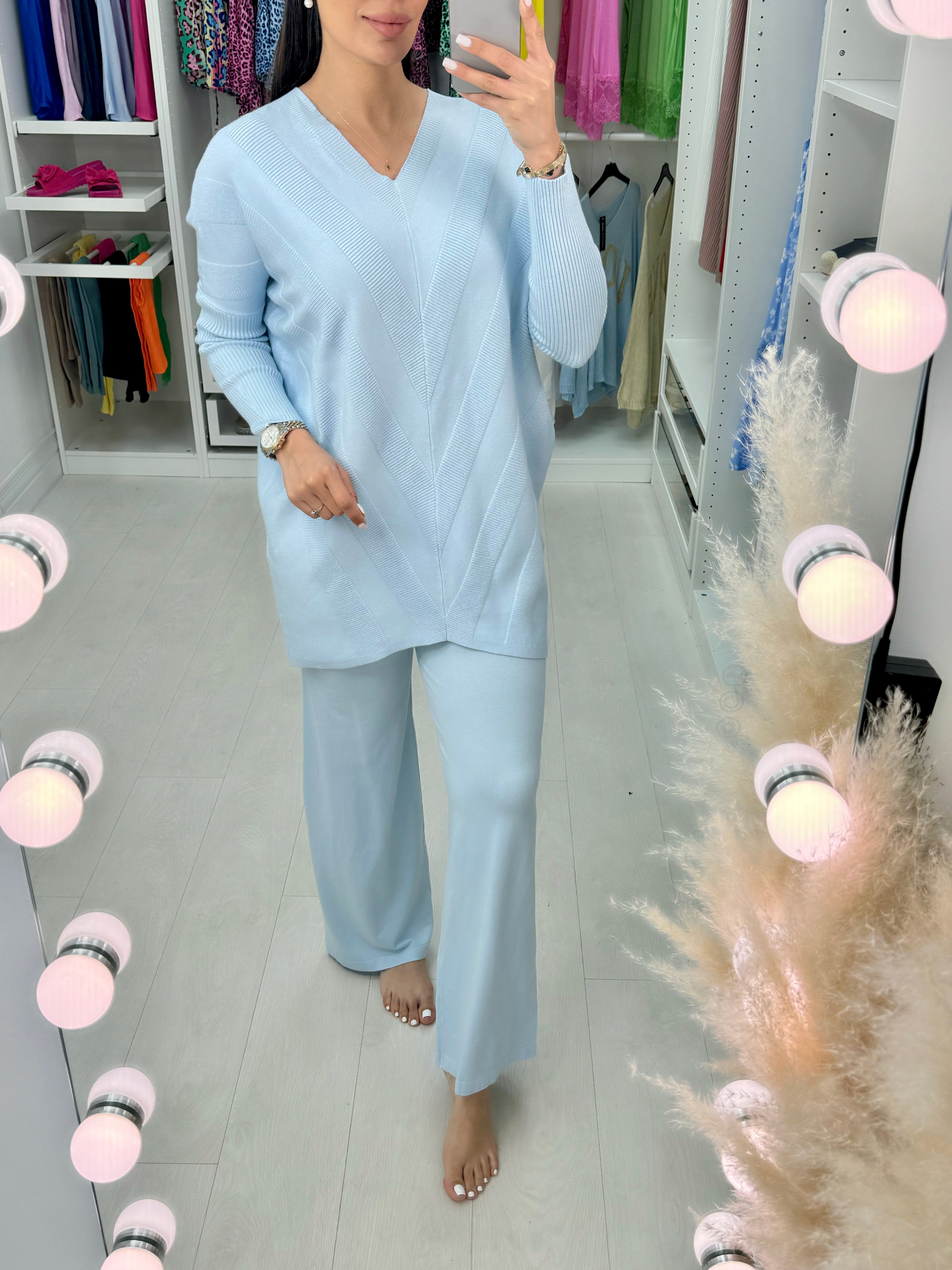 Karine Asymmetric Detail Loungewear Set