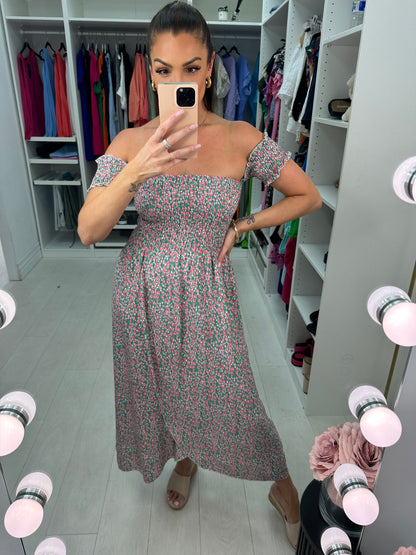 Merrin Ditsy Floral Bardot Dress