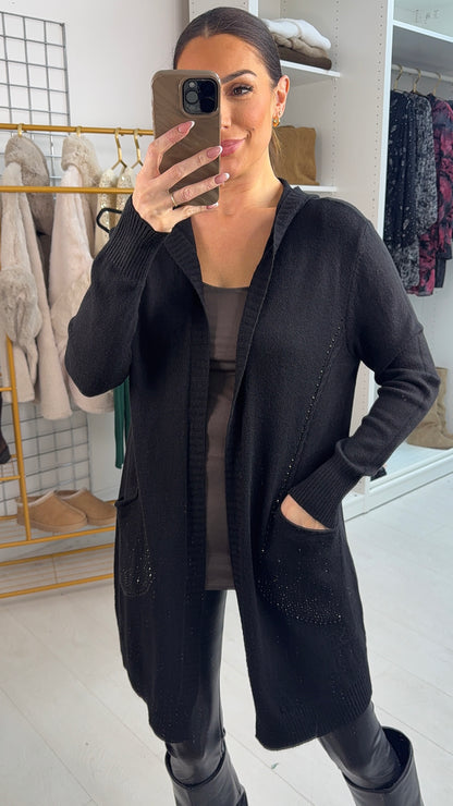 Brixton Diamante Scattered Hoodie Cardigan