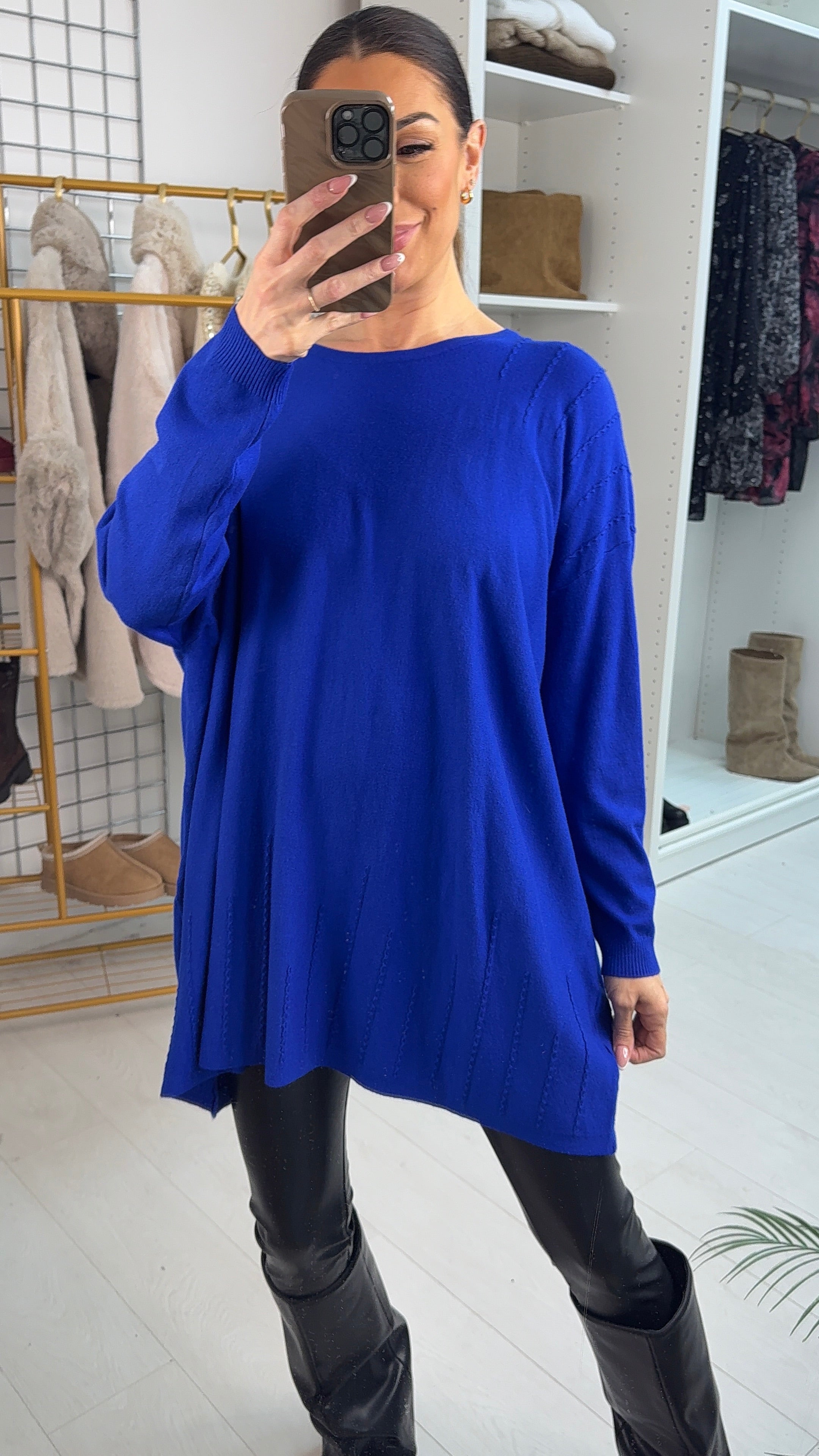 Nadia Plain Knitted Detail Jumper