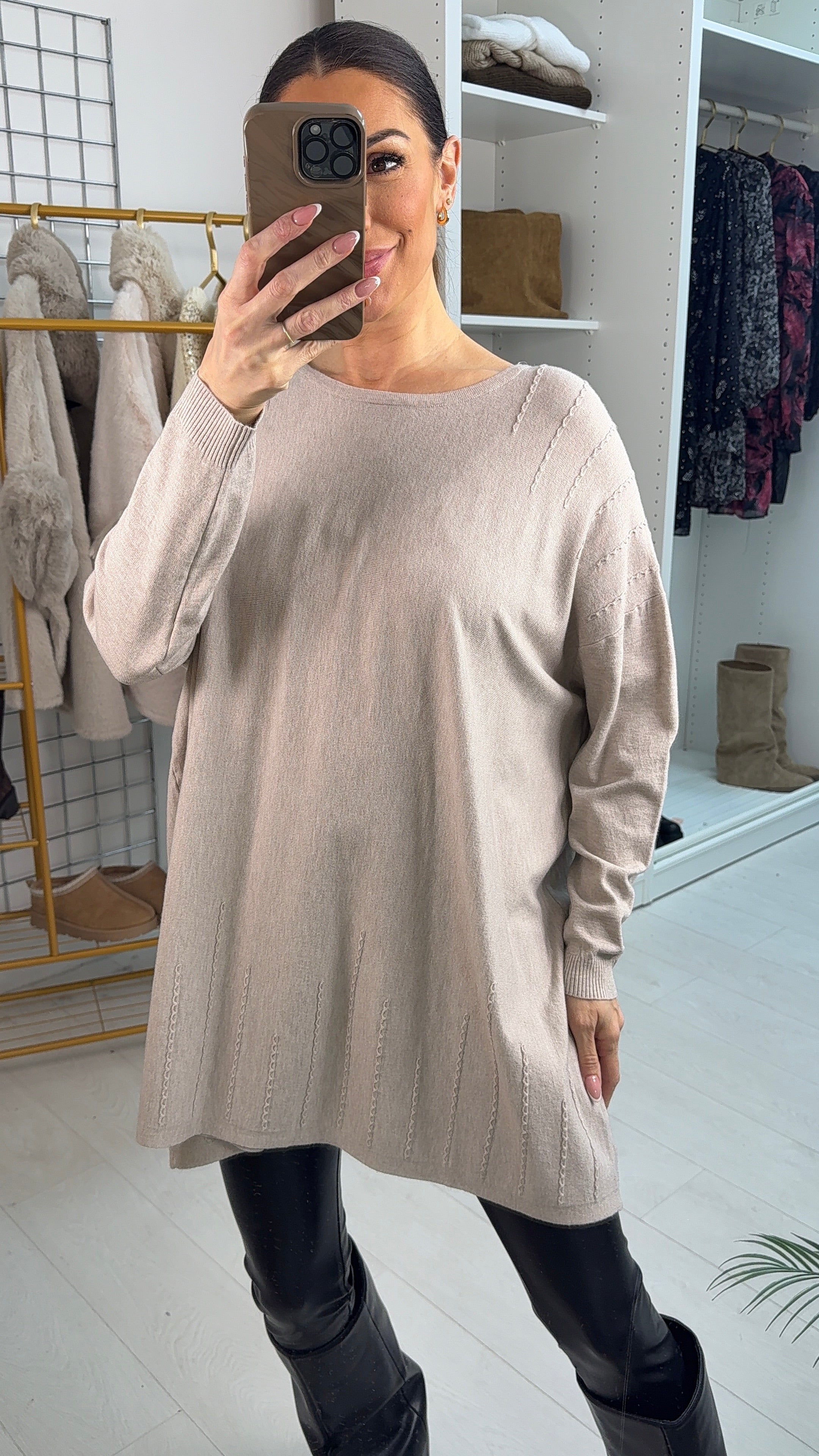 Nadia Plain Knitted Detail Jumper