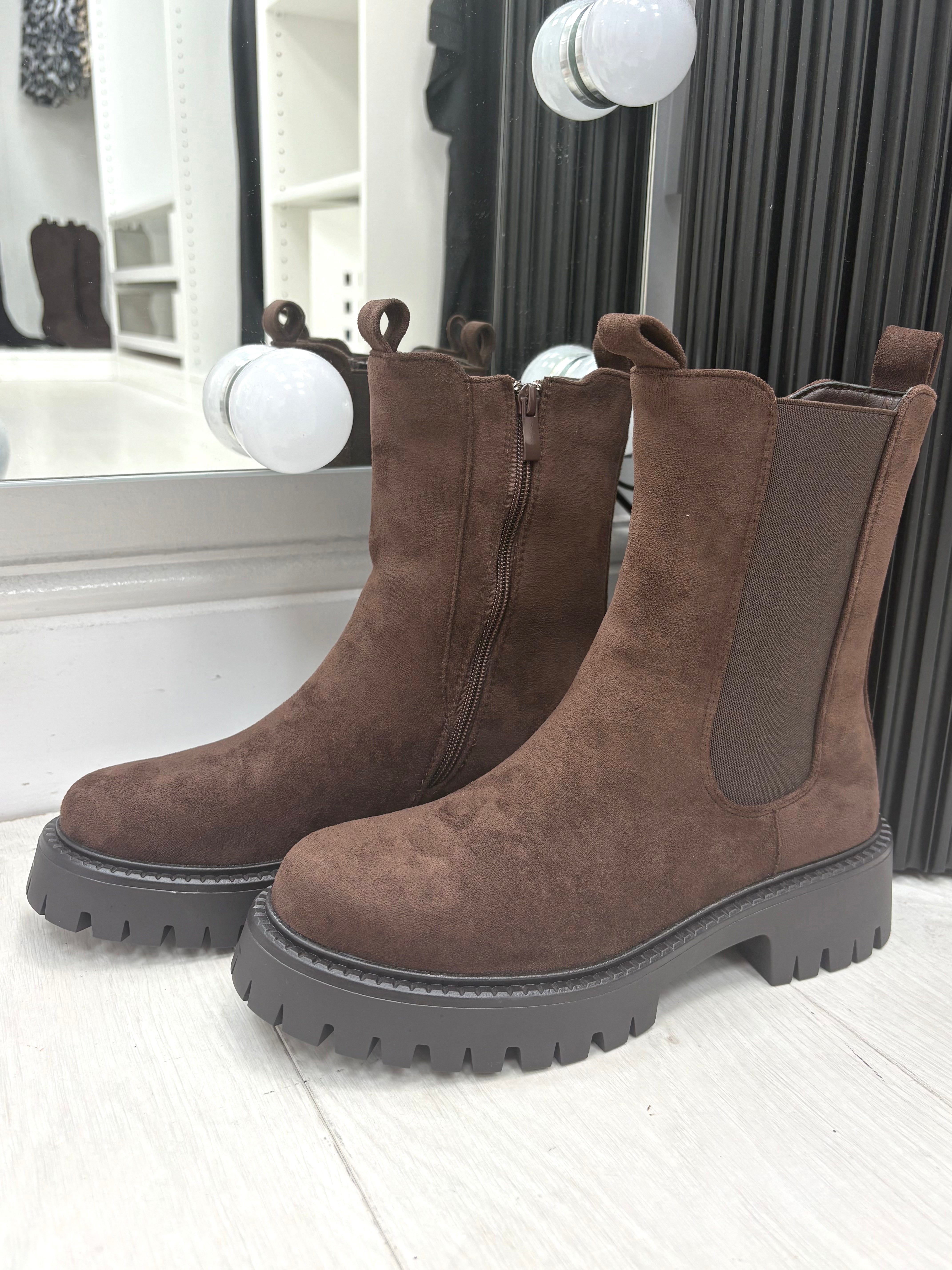 Josie Faux Suede Chelsea Boots