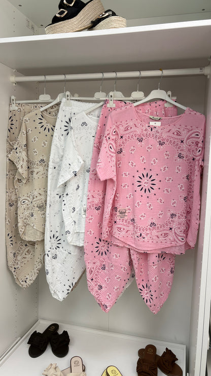 Valery Paisley Bandana Print Co-Ord Set