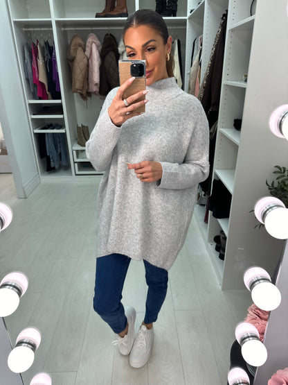 Paula Plain Oversized High Neck Jumper
