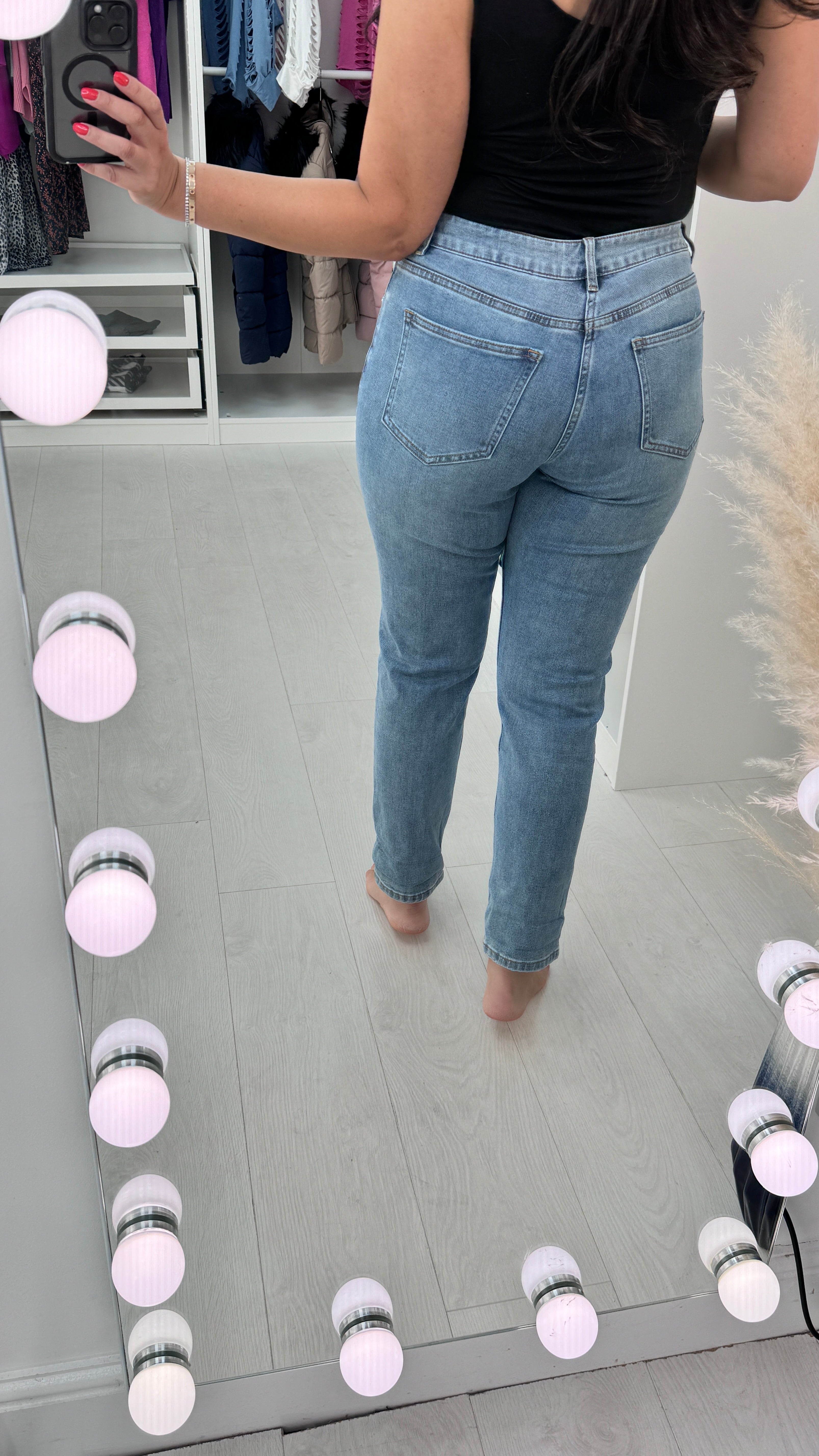 Lilly Light Washed High Waist Denim Jeans