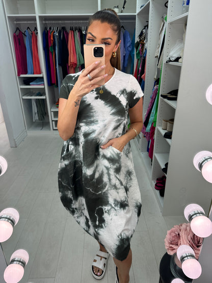 Tosia Tie Dye Loose Fit Pocket Jersey Dress