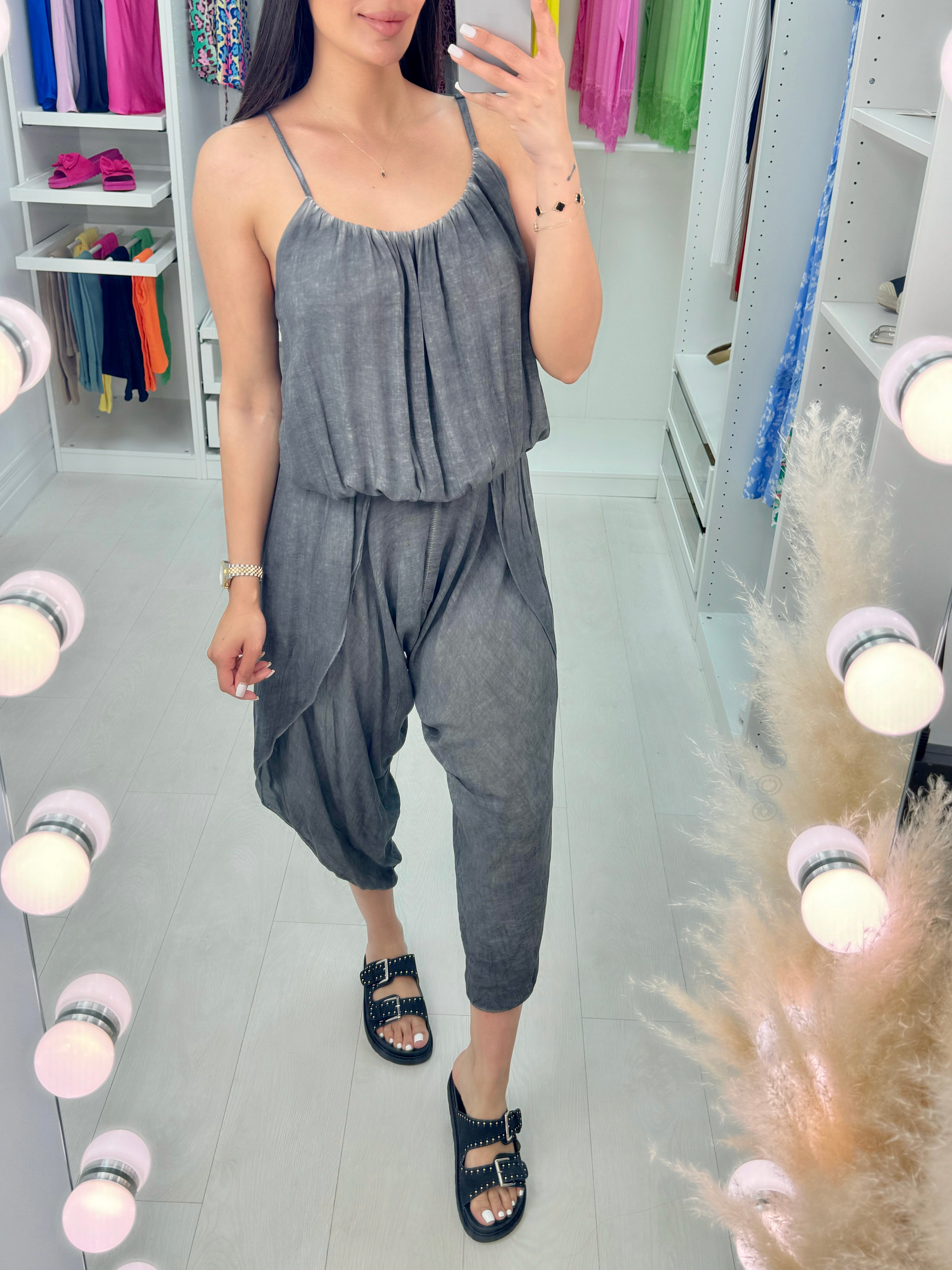 Trula Pleat Detail Loose Fit Jumpsuit
