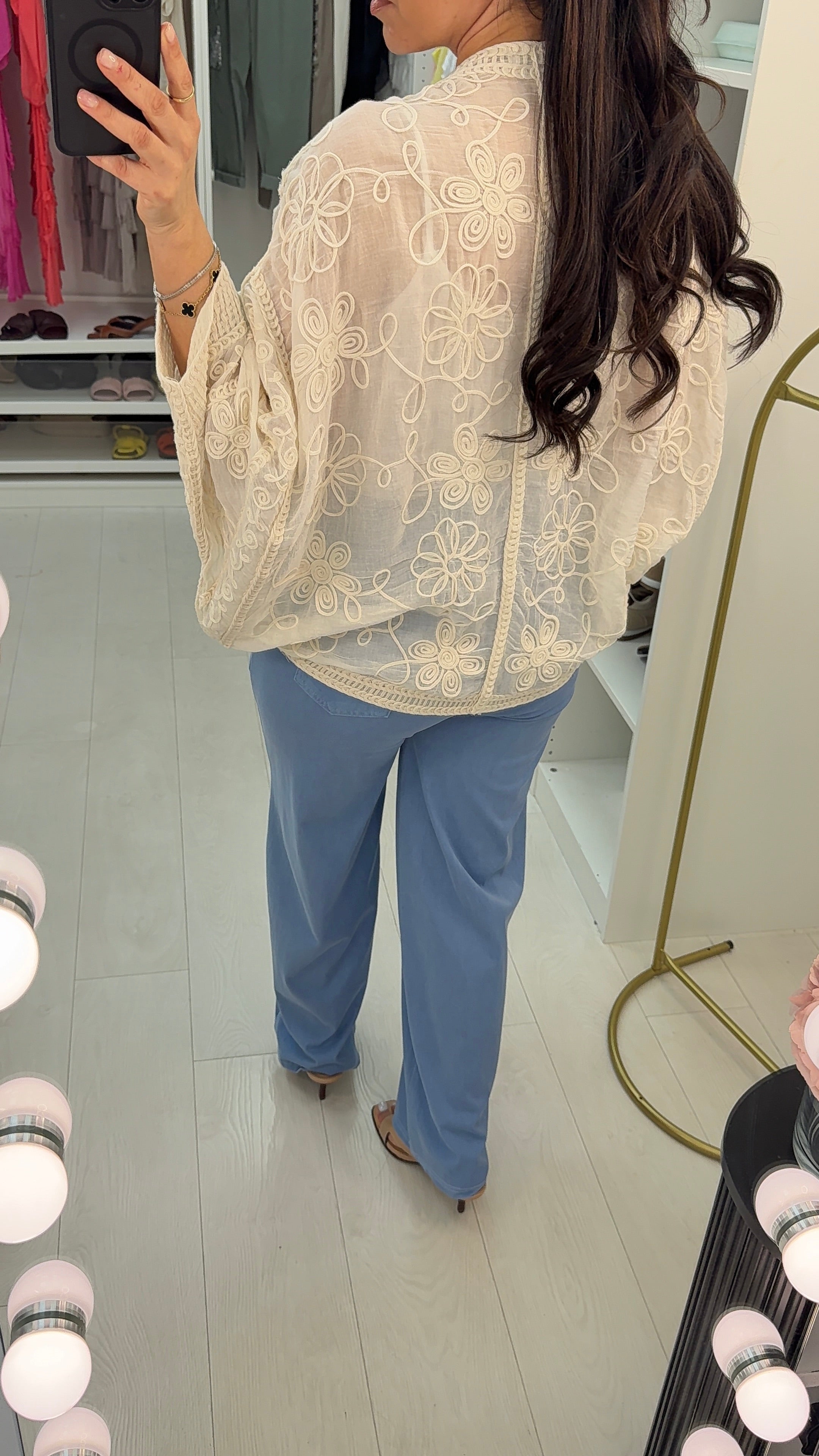 Avianna V Neck Embroidered Cardigan