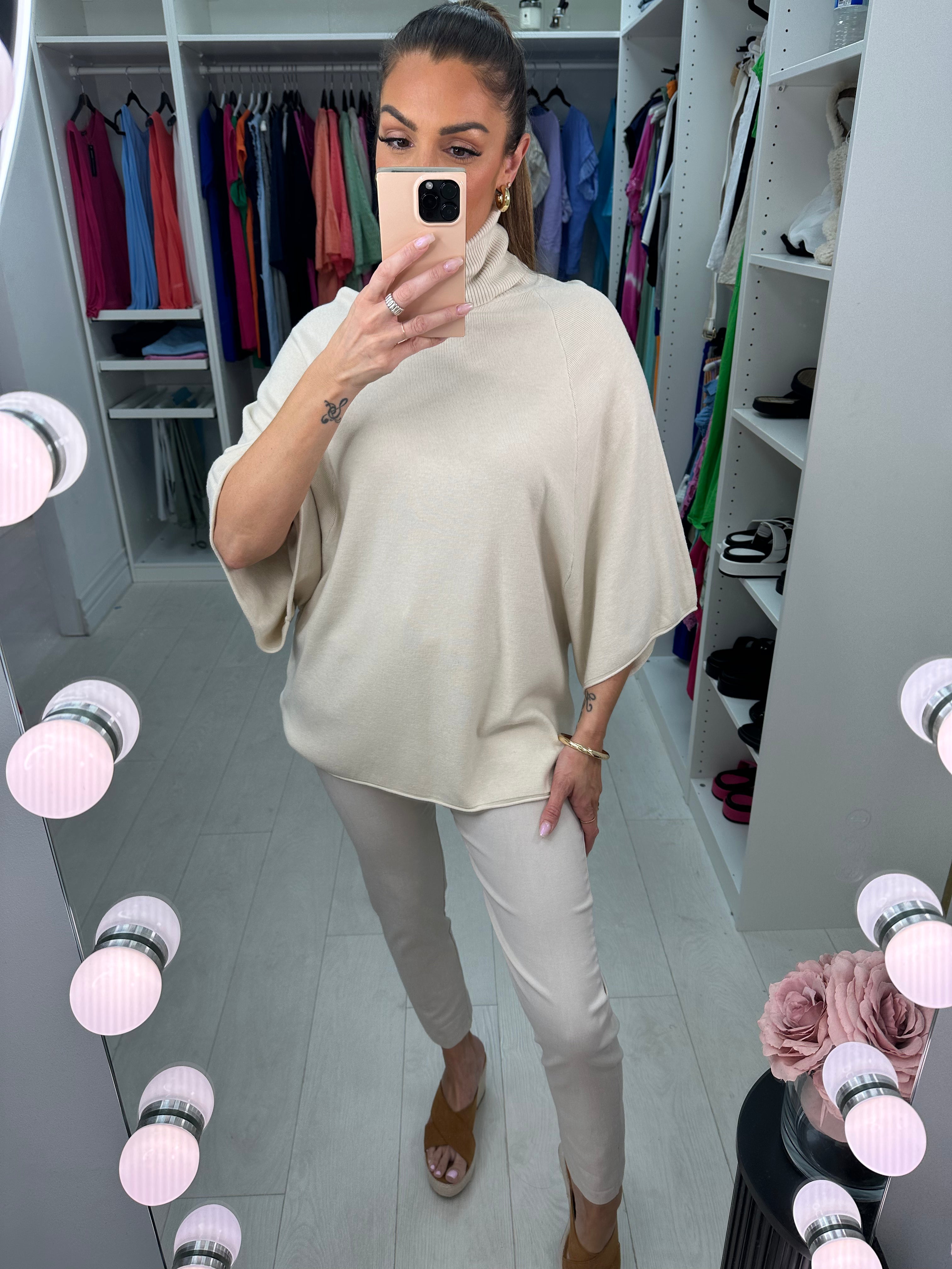 Charlotte Ribbed Roll Neck Jumper