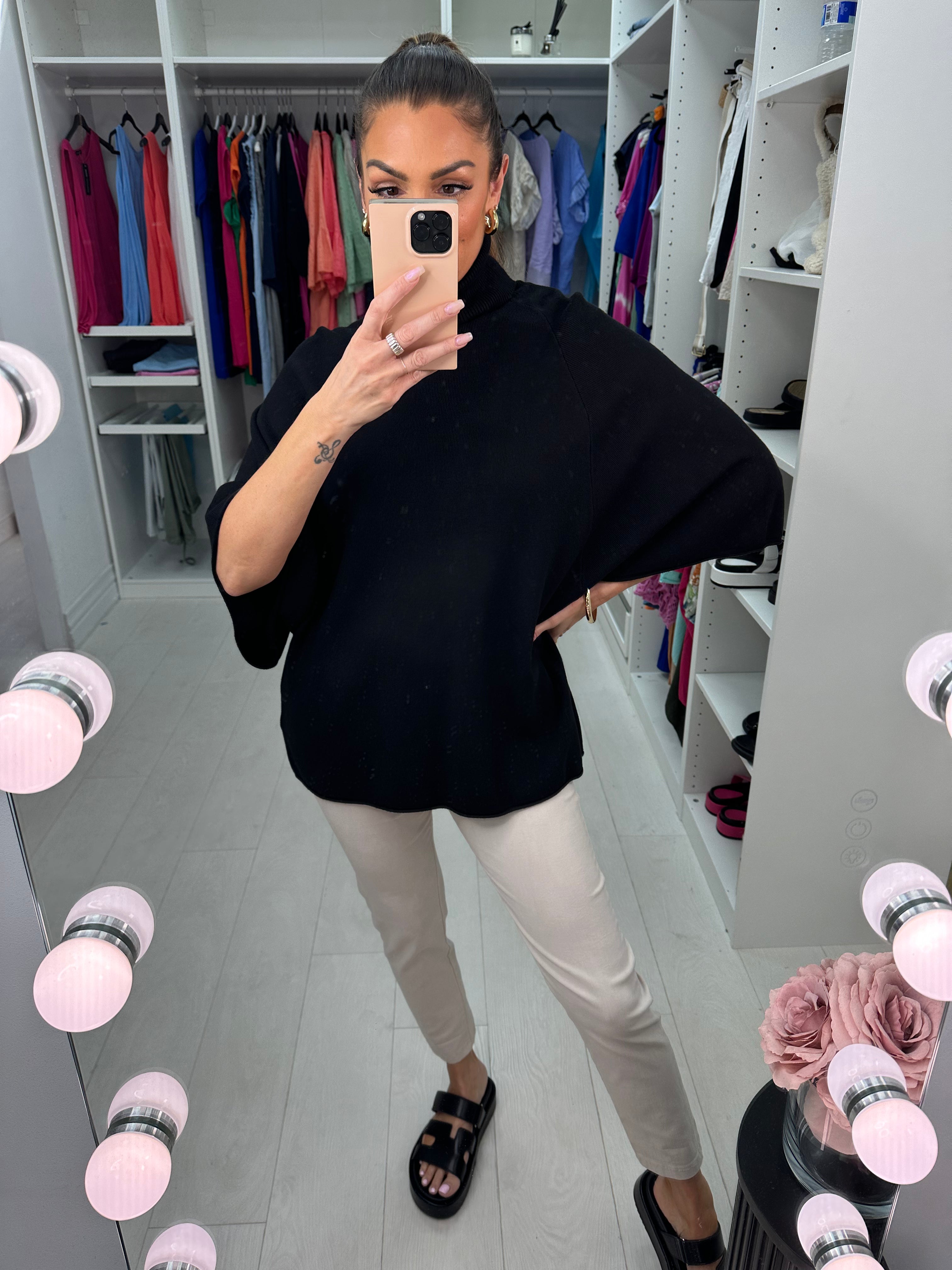 Charlotte Ribbed Roll Neck Jumper