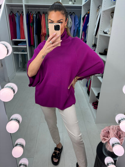 Charlotte Ribbed Roll Neck Jumper