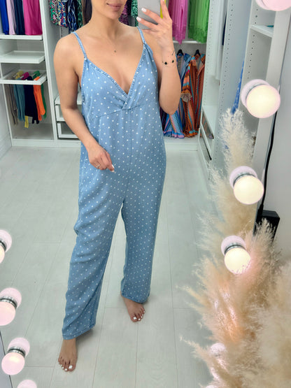 Pearla Star Print Wide Leg Jumpsuit