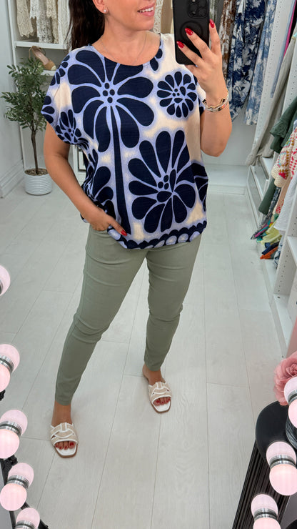 Martha Floral Print Loose Fit Top