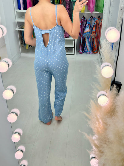 Pearla Star Print Wide Leg Jumpsuit