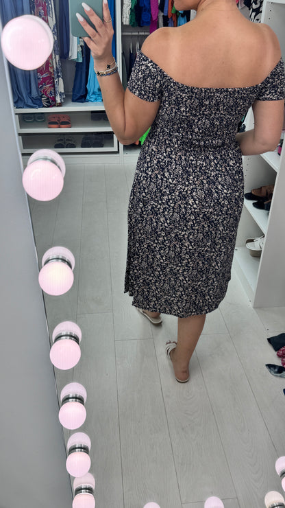 Callie Floral Bardot Dress