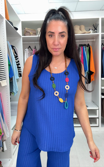 Afia Relaxed Fit Crepe Vest Top