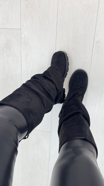 Ricardo Faux Suede Fold Over Boots