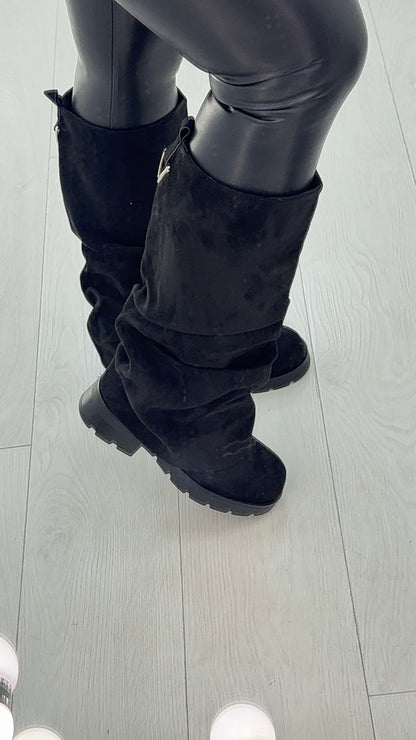 Ricardo Faux Suede Fold Over Boots