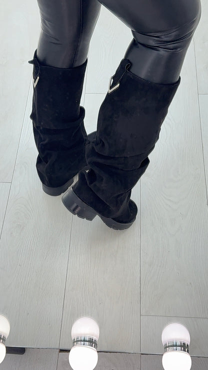 Ricardo Faux Suede Fold Over Boots