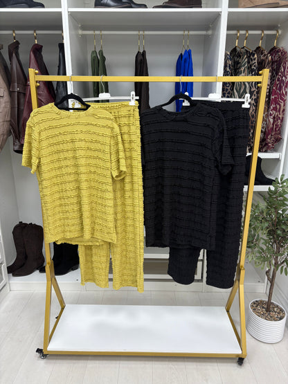 Zayella Textured Loose Fit Co-Ord Set